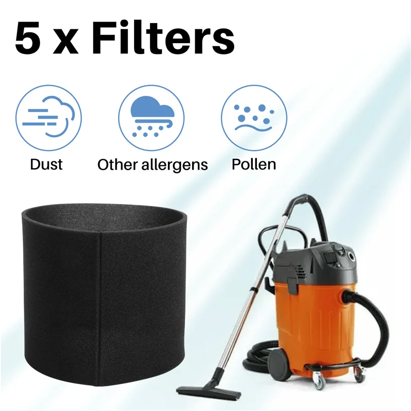 YCOC-5 confezioni di set di schiuma 90585 filtri in schiuma VF2001, adatti alla maggior parte degli aspirapolvere Shop-Vac, Vacmaster e Genie Shop
