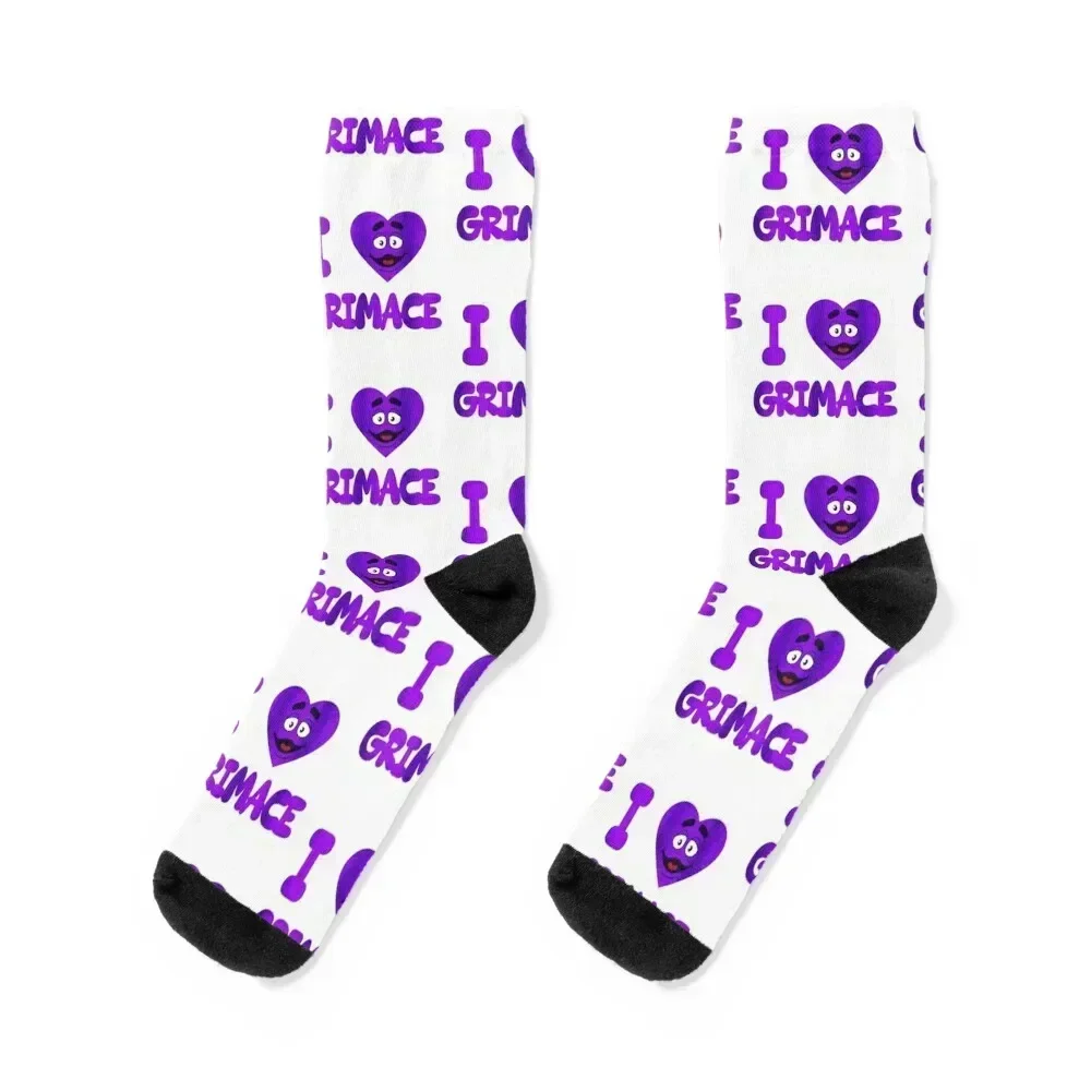 

I love grimace Socks shoes Run hiking Stockings man Socks For Man Women's Antiskid soccer kawaii retro golf Ladies Socks Men's