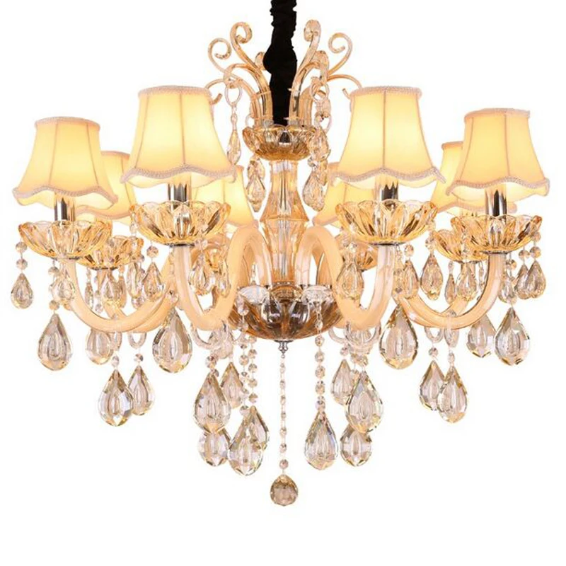 Simple Modern Restaurant Lights Bedroom Crystal Lamps European Chandeliers Living Room Lighting Atmosphere Candle Lamp