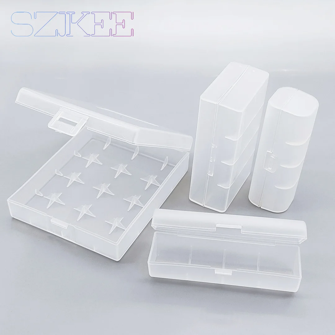 Caja de almacenamiento de batería 21700 21700, caja de almacenamiento de batería 21700, soporte de batería, caja de plástico transparente con