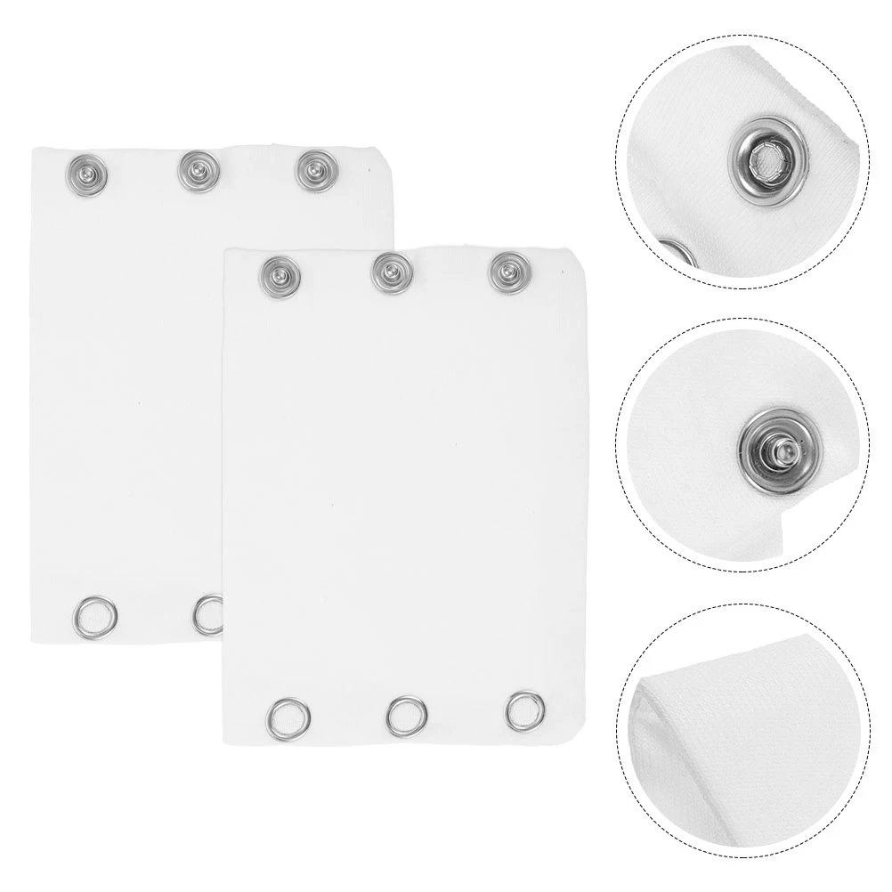 

4pcs Fabric Bodysuit Extender Snap Button Extension For Newborn Clothes Infant Romper Jumpsuit Extension White Body Suit