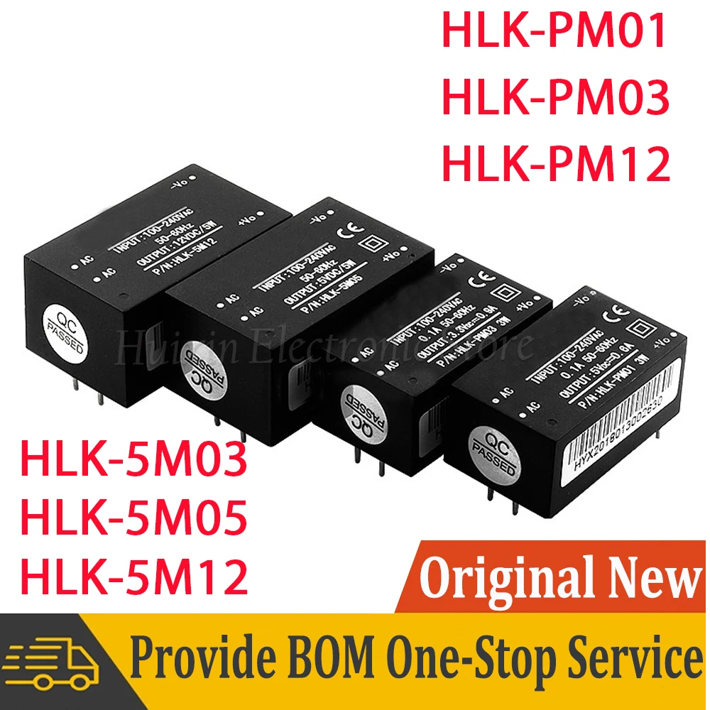 

HLK-PM01 HLK-PM03 HLK-PM12 AC-DC 220V to 5V 3.3V 12V Mini Power Supply Switch Module HLK-5M05 HLK-5M03 HLK-5M12