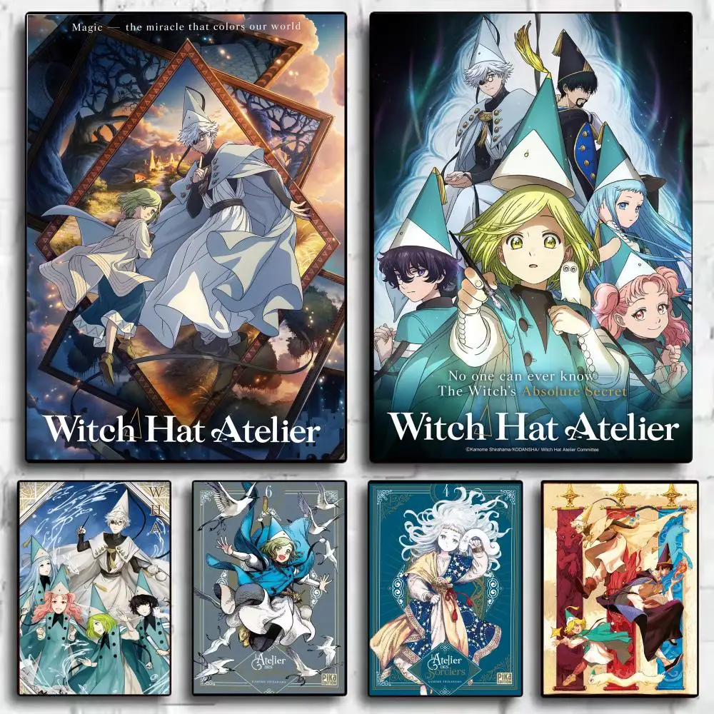 Póster de Anime W-Witch Hat Atelier, arte de pared estético moderno, artículos de decoración para habitación, regalo para decoración del hogar y dormitorio