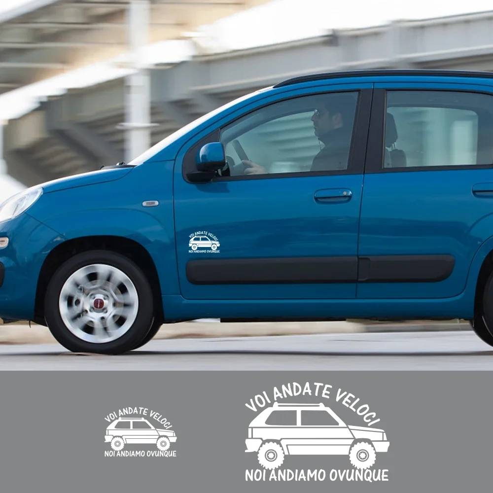 Pegatinas de coche para Fiat Panda MK3 1 2 3 4x4 169 141 312 319 750 todoterreno 4wd estilo vinilo película calcomanía Auto Tuning decoración Accesorios