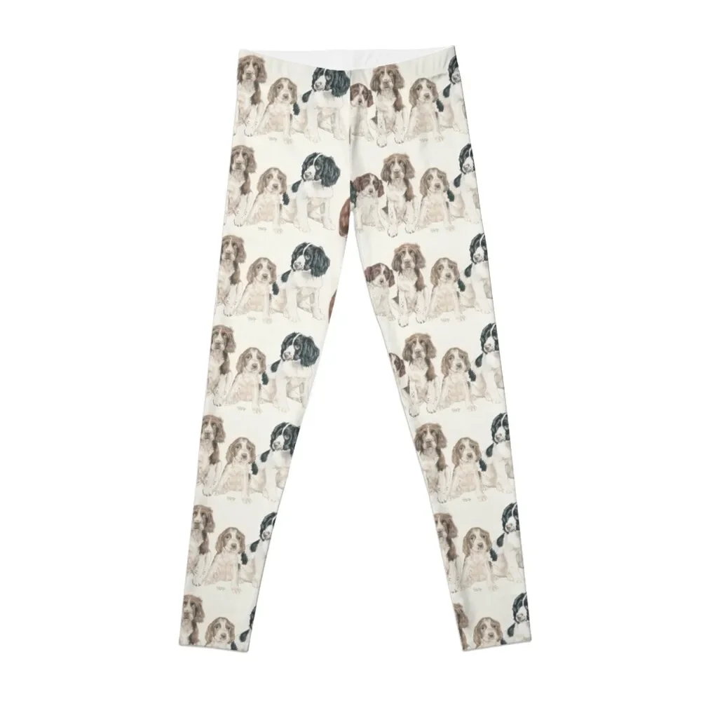 

English Springer Spaniel Puppies Leggings Women's fitness Sweatpants Womens Leggings