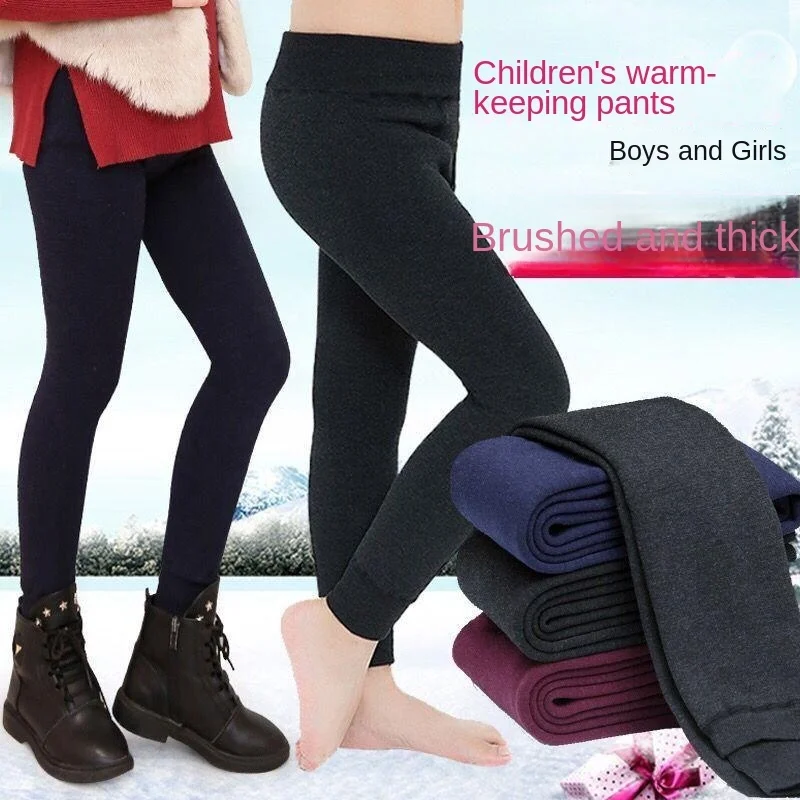 Boy's warm pants wear cashmere autumn pants 2-15t boy leggings, fat girl's baby pants, cashmere pants, winter pants