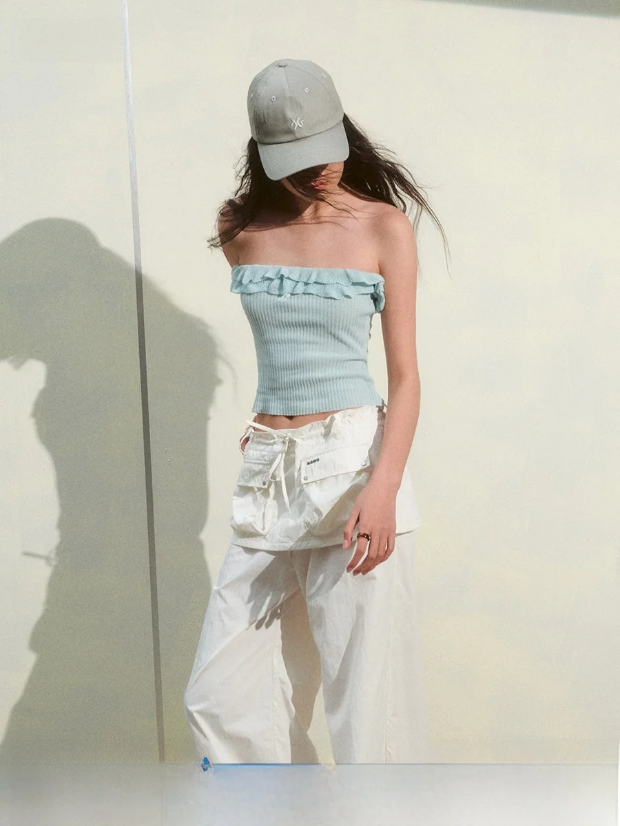 

Современный вязаный жилет для женщин: облегающий, модный, с волнистым краем, для ношения как под одеждой, так и поверх, защита от просвечивания.