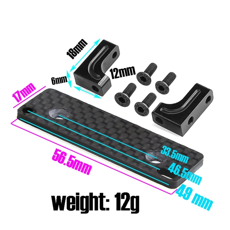 탄소 섬유 서보 마운트 서보 고정 브래킷, 축 레이스 90048 RR10 1/10 RC 크롤러 자동차 업그레이드 부품