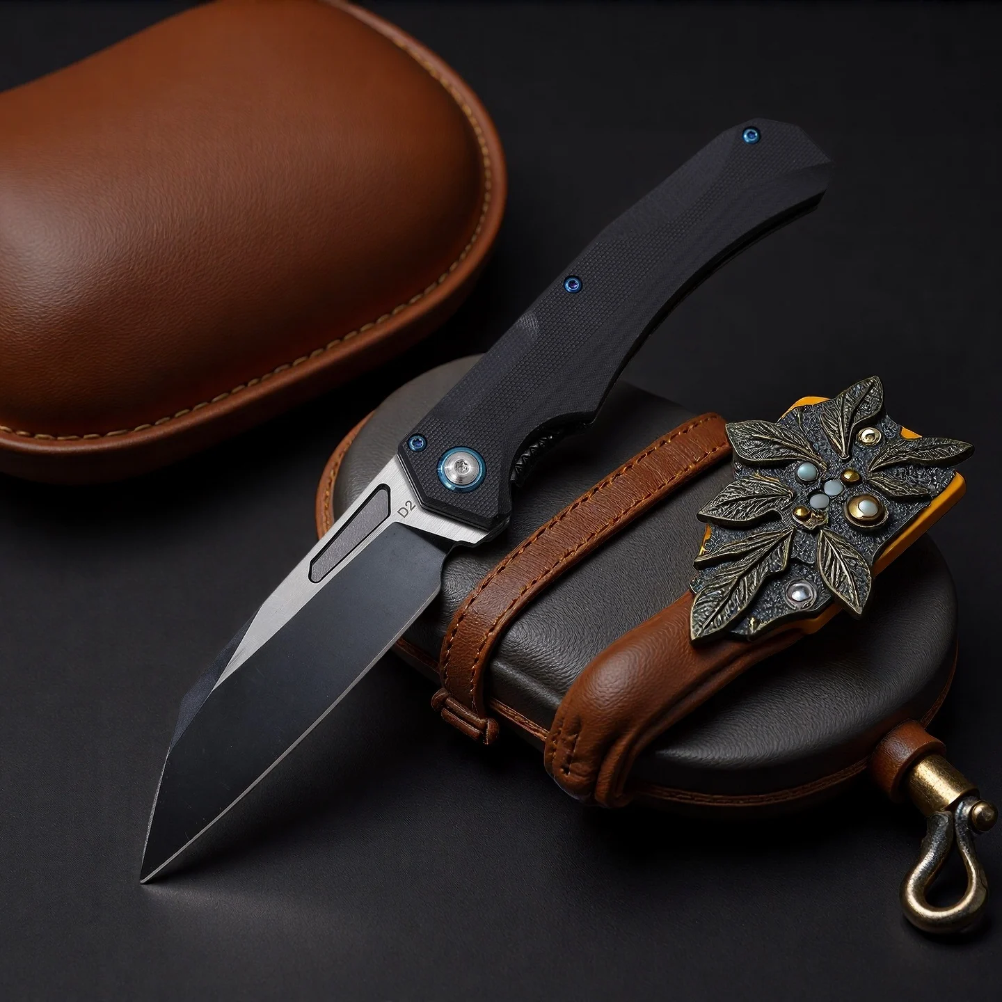 휴대용 접이식 칼 D2 강철 고경도 G10 핸들 야외 EDC 다기능 필드 생존 가정용 과일 칼 도구