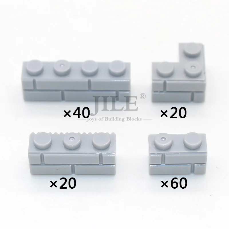 MOC Bricks 1x4 1x3 1x2 Wall Cube 15533 98283 2357 Houses Building Blocks Accessories Assembles Particles Compatible DIY Toys