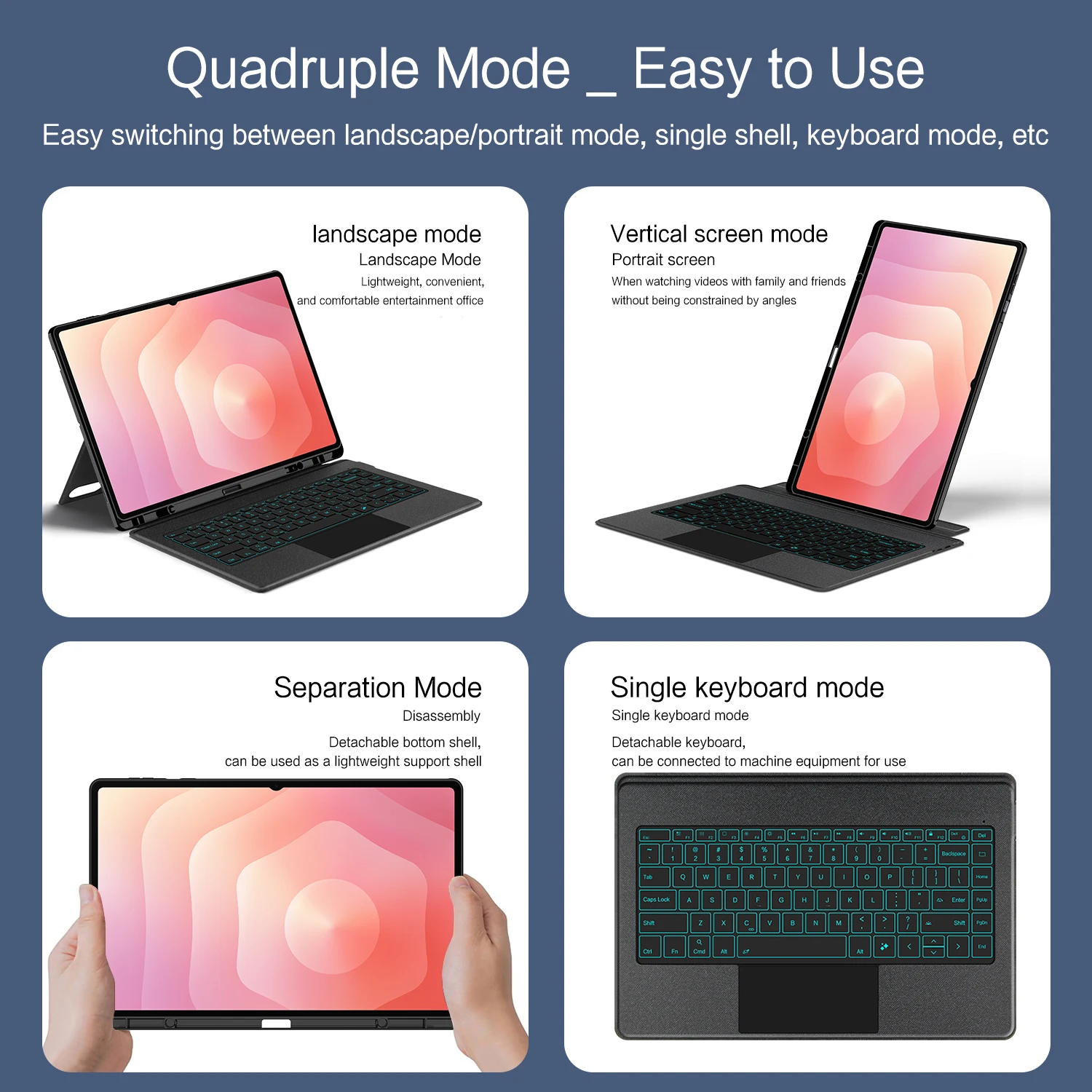 Backlight Magic Keyboard For Samsung Galaxy Tab S11 Ultra 14.6' 2025 SM-X930 SM-X936 B Tablet Case Smart TouchPad Keyboard Cover - view 4