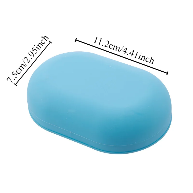 Plastic Bathroom Shower Soap Box With Lids Travel Portable Small Soap Tray Dish Storage Holder Plate Home Soap Container