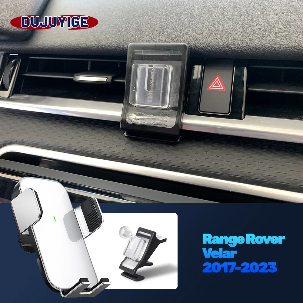 Vehicle-Specific Solar-Powered Gravity Magnetic Wireless Charging Phone Holder For For Land Rover Range Rover Velar 2017-2023