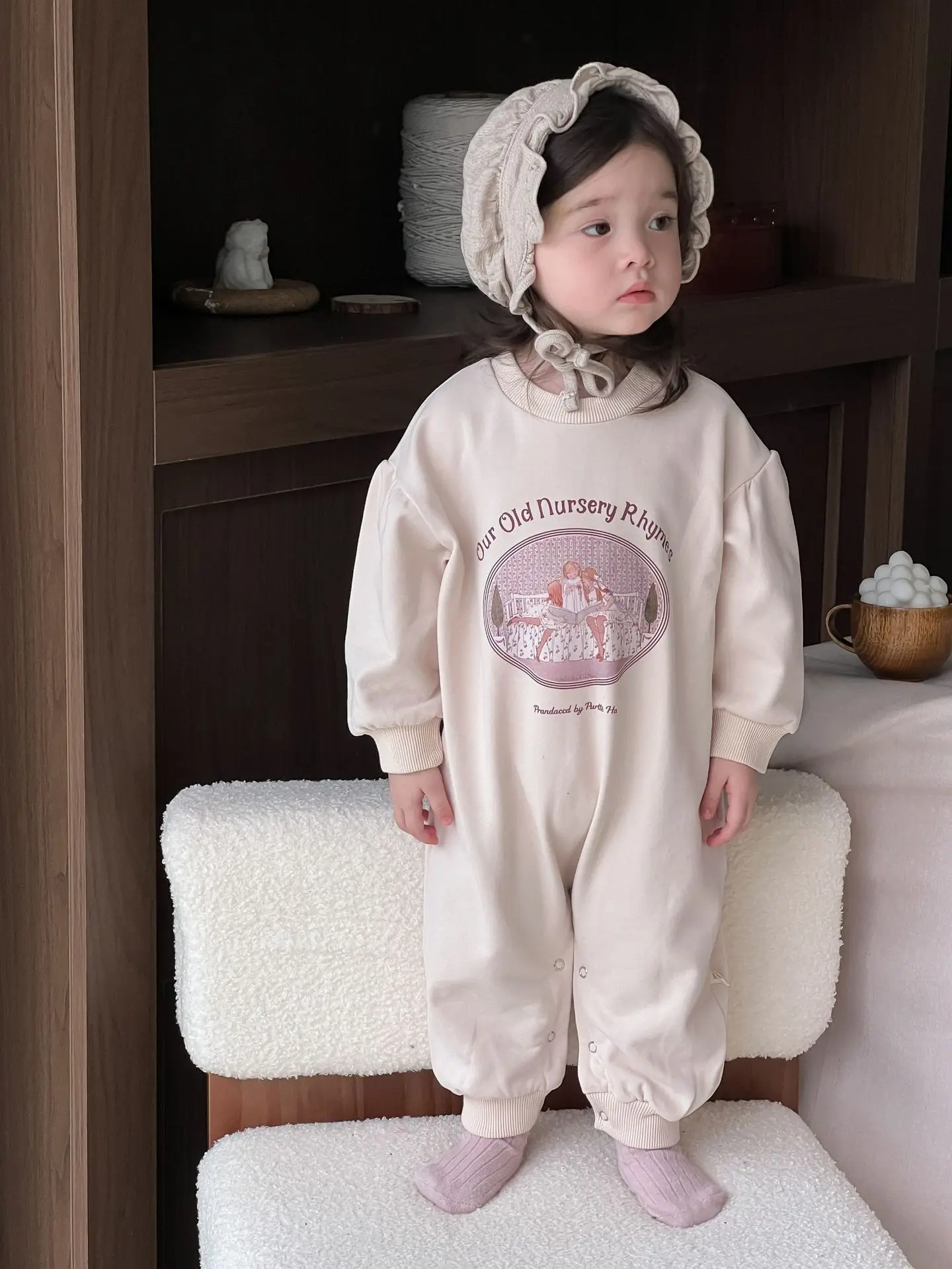 

2024 Autumn New Baby Long Sleeve Romper Fashion Print Infant Girl Cotton Casual Jumpsuit Newborn Toddler Loose Clothes 0-24M