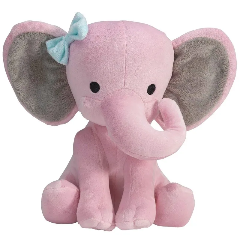 25cm Gray Elephant Stuffed Plush Toys Kawaii Animals Soft Sleeping Stuffed Pillow Doll Plushie for Baby Christmas Gift Toys