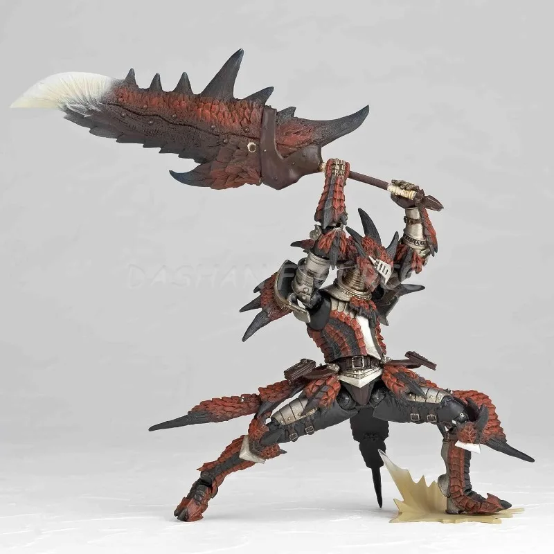 หุ่น Rathalos นักล่าสัตว์ปีศาจของเล่นตุ๊กตาขยับแขนขาได้ขนาด17ซม. รูปมังกรไฟชายโมเดลพีวีซีอะนิเมะรีโวลท์ของสะสมยามากูชิ