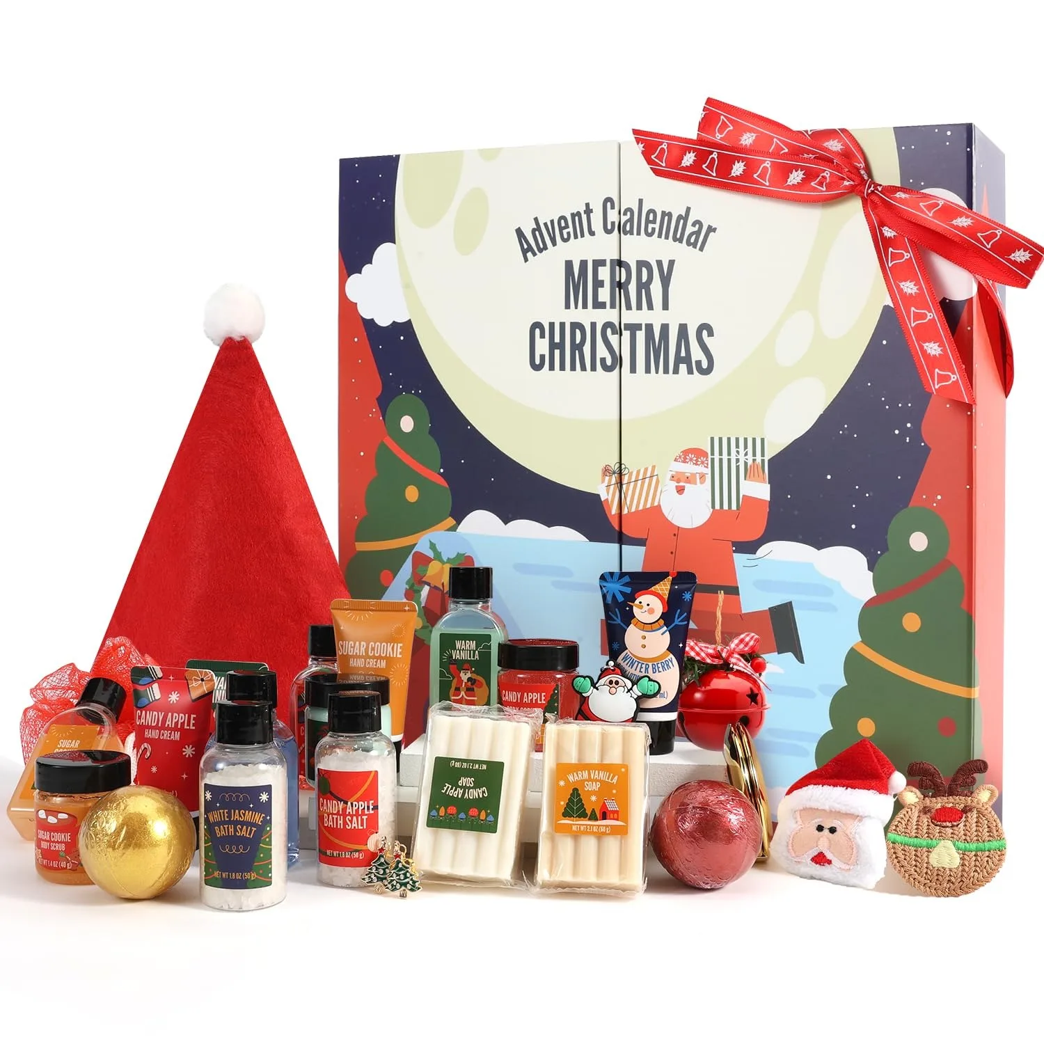 Customized queryDiy Empty Large Christmas Calendar Makeup Beauty Paper Christmas Advent Calendar Box