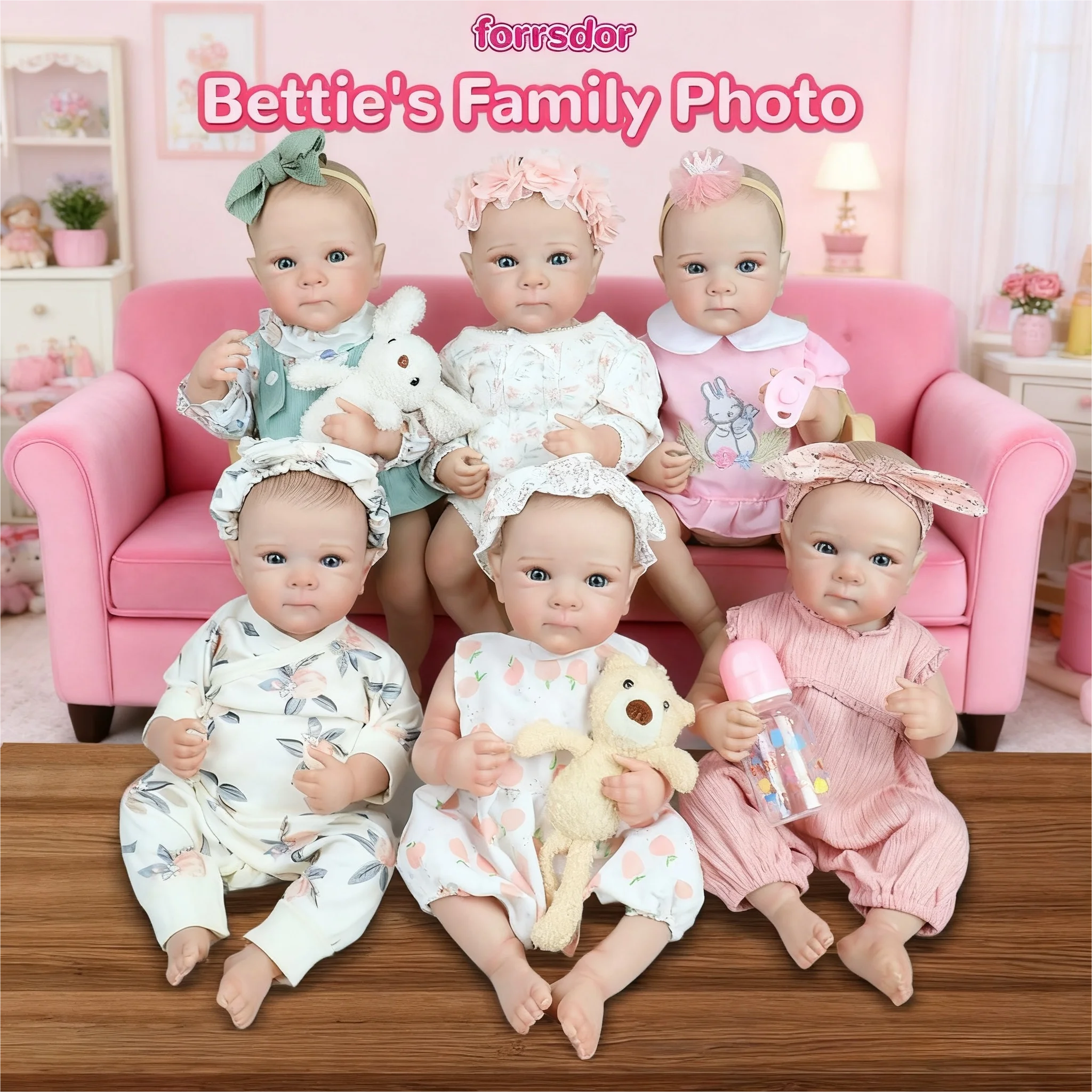 

18-дюймовая виниловая кукла Reborn для маленьких девочек Bettie с силиконовым корпусом и окрашенными реалистичными волосами Bebe Reborn Toys, рождественские подарки