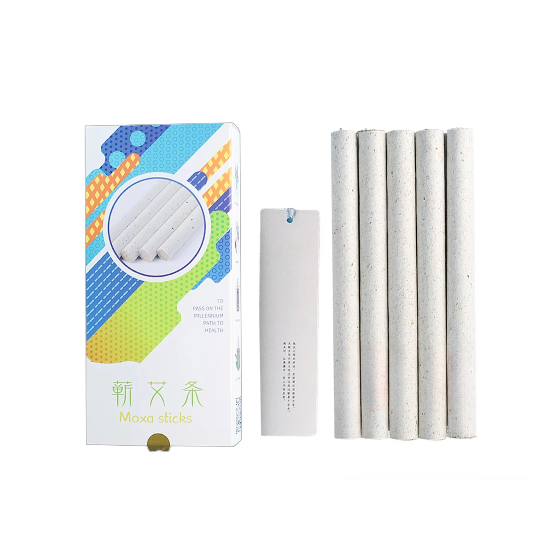 Wholesale Different Type Wormwood Strip Chinese Micro Smoke  Smokeless Roll Moxibustion Massage Stick