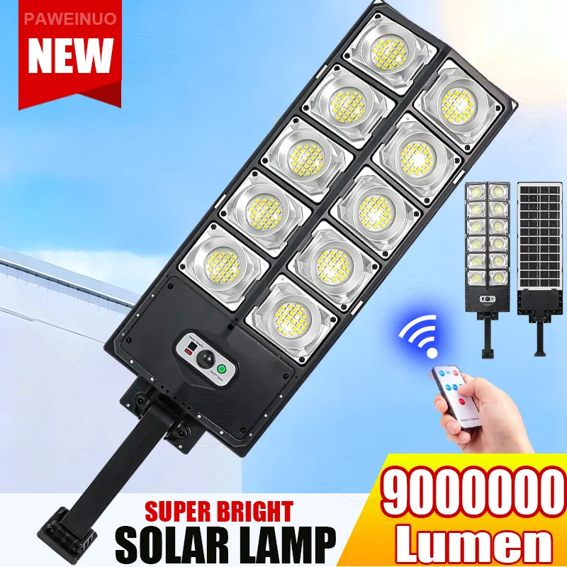 

2025 новейший уличный солнечный интегрированный уличный фонарь с датчиком человеческого тела во дворе с дистанционным управлением водонепроницаемый садовый светильник фонарь аккумуляторный светильник уличныйдля дачи