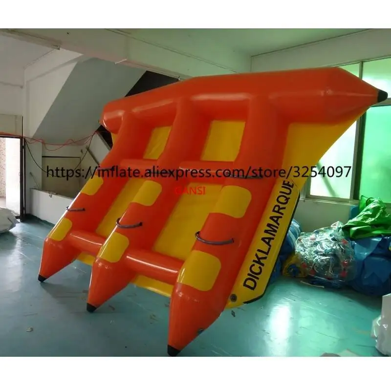 

Commercial Customized InfInflatable Banana Boat Towable,4X3m InfInflatable Flying Fish Water Boat For Sea Games