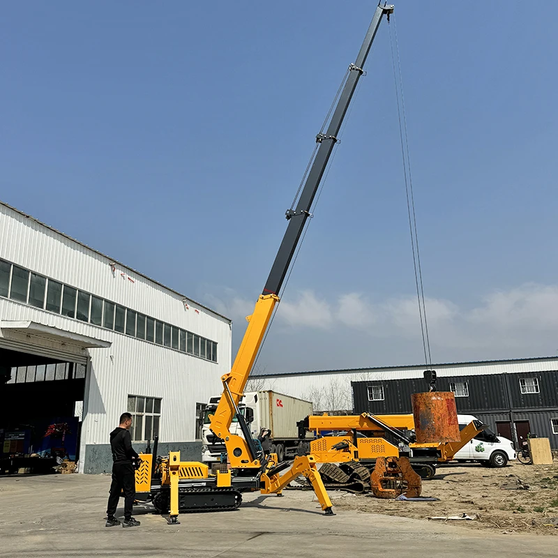 Hydraulic Telescopic Boom Crawler Crane That Can Enter Elevators And Workshops 5-ton And 8-ton Spider Cranes Spider Crane