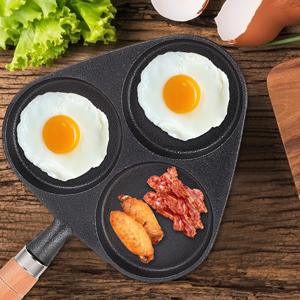 

Cast Iron Frying For Eggs Burgers Dumplings Nonstick Coating Deep Design Multi-Hole Cooking Pan Kitchen Supplies Egg Frying Pans
