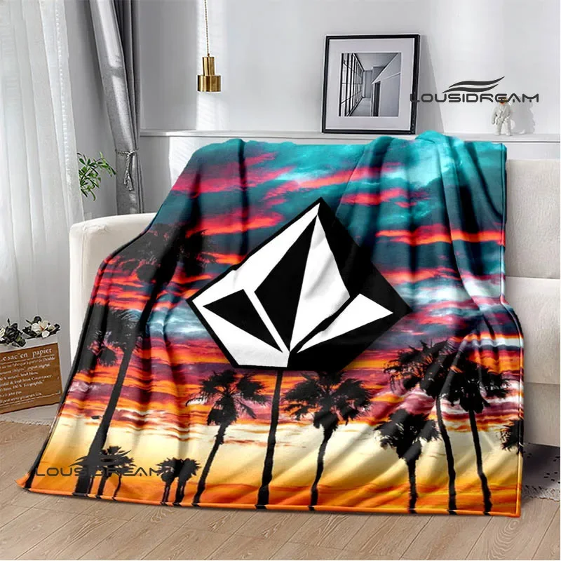 3D V-VOLCOM printed blankets Flange Warm blankets soft and comfortable blanket home travel blanket picnic blankets birthday gift