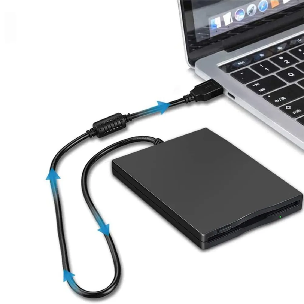 USB External Floppy Disk Reader Drive 3.5” 1.44MB FDD Diskette Drive for Mac Windows 10/7/8/XP/Vista PC Laptop Desktop
