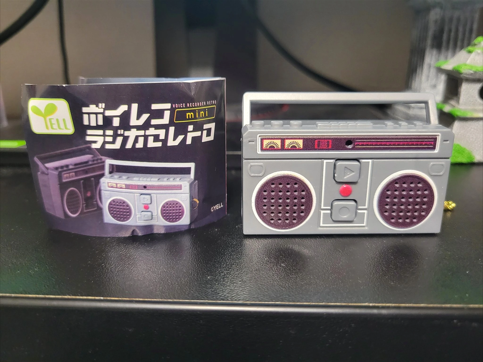 Yell capsule speelgoed schattige kawaii VoiceReco Mini Boombox Retro mini draagbare speler recorder afspelen palmformaat BC hangende figuren