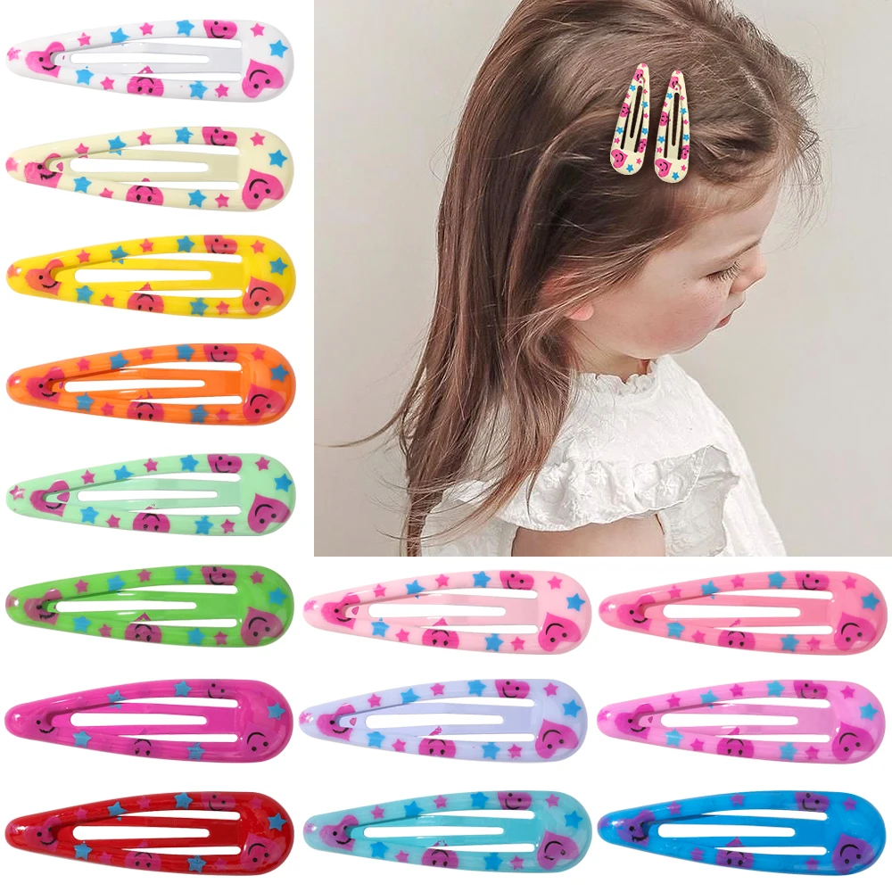 BABY BOWS Wholesale Water Droplet Type BB Hair Clip Oil Droplet Cat Eye Bangs Barrette Random 24 Color DIY Color Hairpins