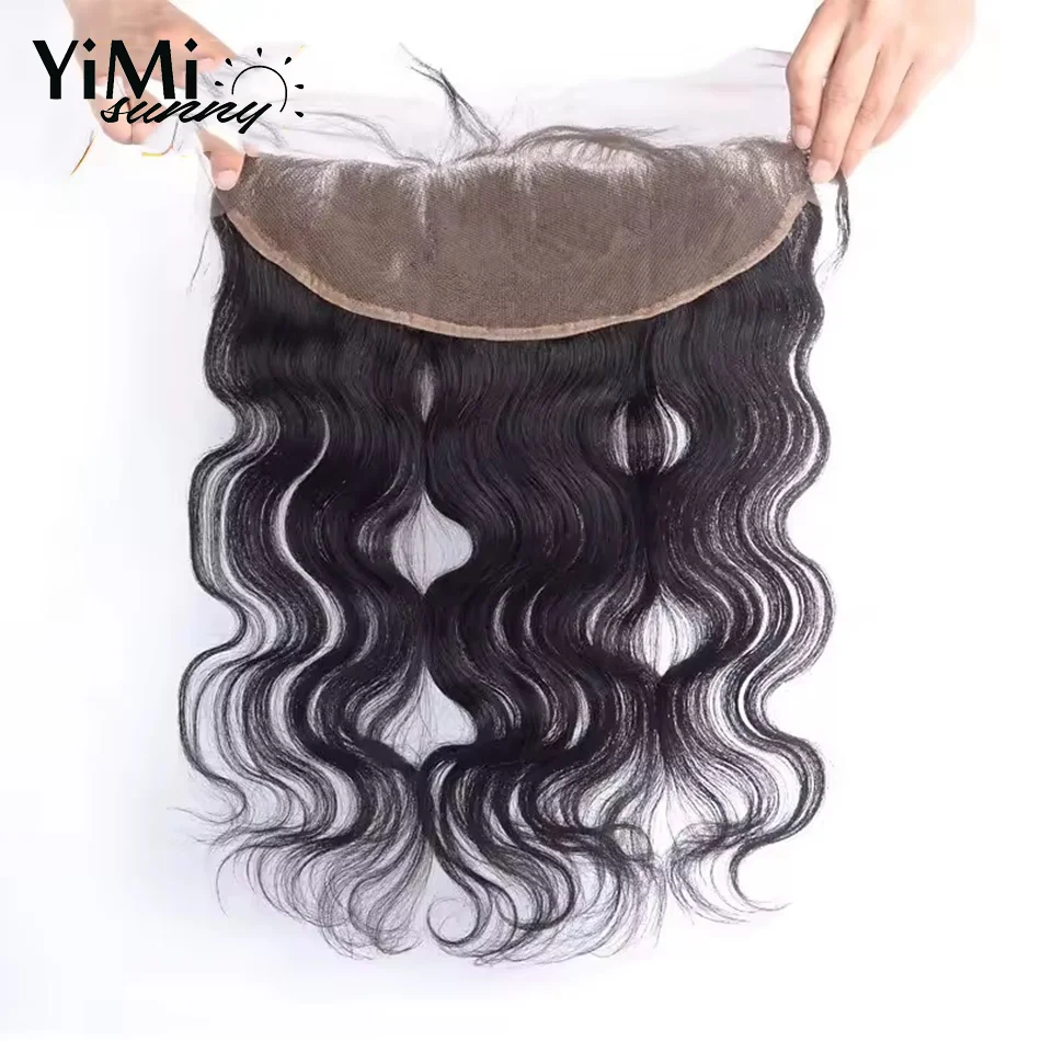 

Body Wave Pre Plucked Swiss 4x4 Lace Closure 13x4 Ear To Ear Frontal Transparent Can Be Bleached Mongolian Human Hair Yimisunny