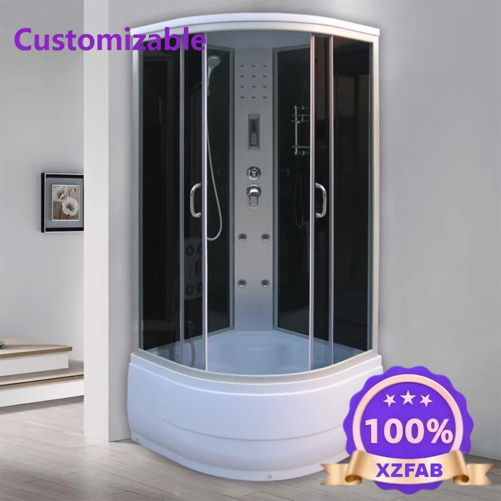 Factory Direct 2026 Bath room Integral shower room Arc fan bathroom Bath room Household partition Closed integrated tempered gla