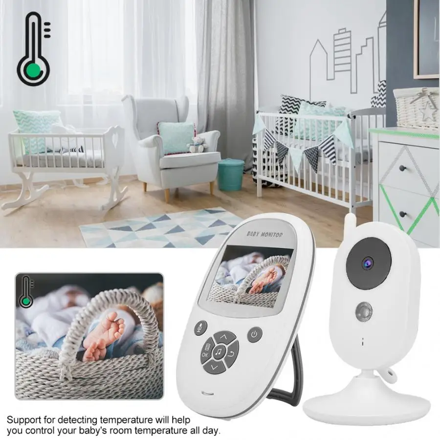 2.4Inch Wireless Intercom Baby Camera Temperature Display Baby Monitor Babysitter