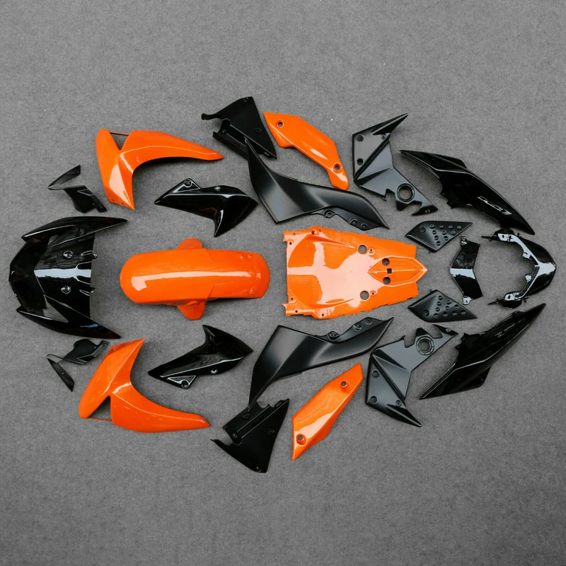 

Orange Black Plastic Bodykits For Kawasaki Z1000 2007 2008 2009 ZRT00B Roadsters Injection Molded Fairing Kit