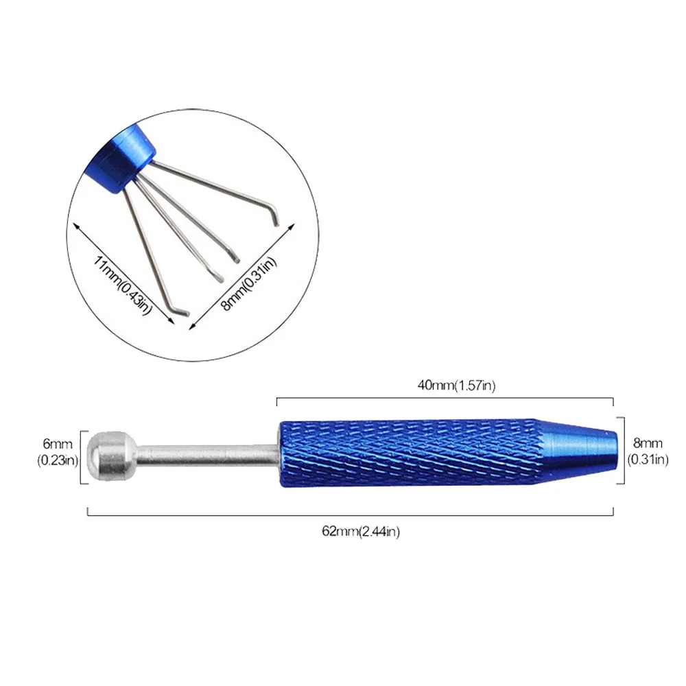 2 PCS 4 Claw Piercing Ball Grabber Tool Diamond Claw Tweezers Assistant Pen Stainless Steel Jeweler Pick Up Tool For Gem Jewelry