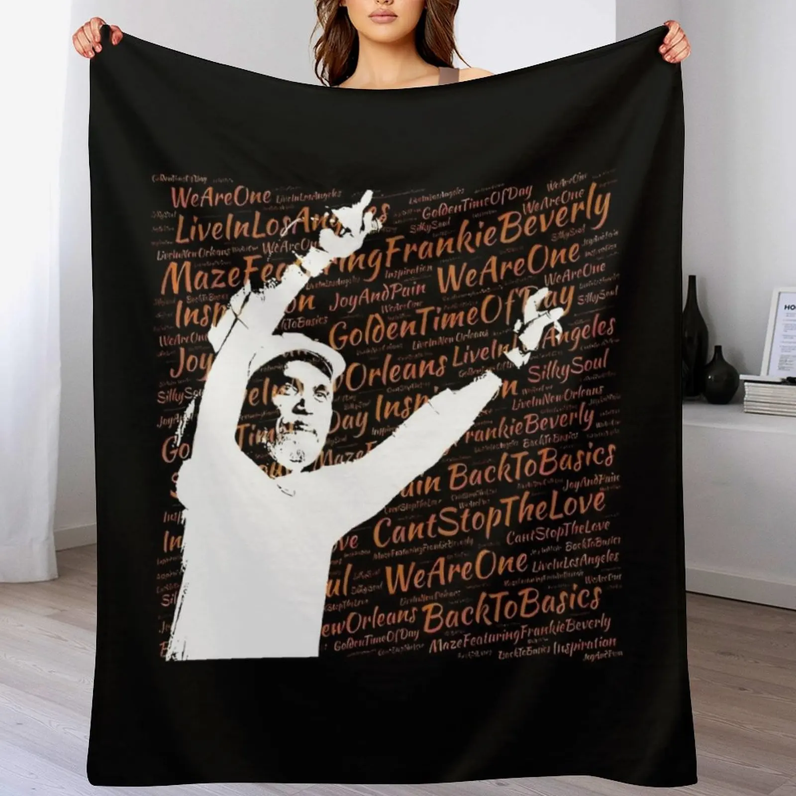 

Frankie Beverly legend Throw Blanket Hair warm winter Nap anime Blankets