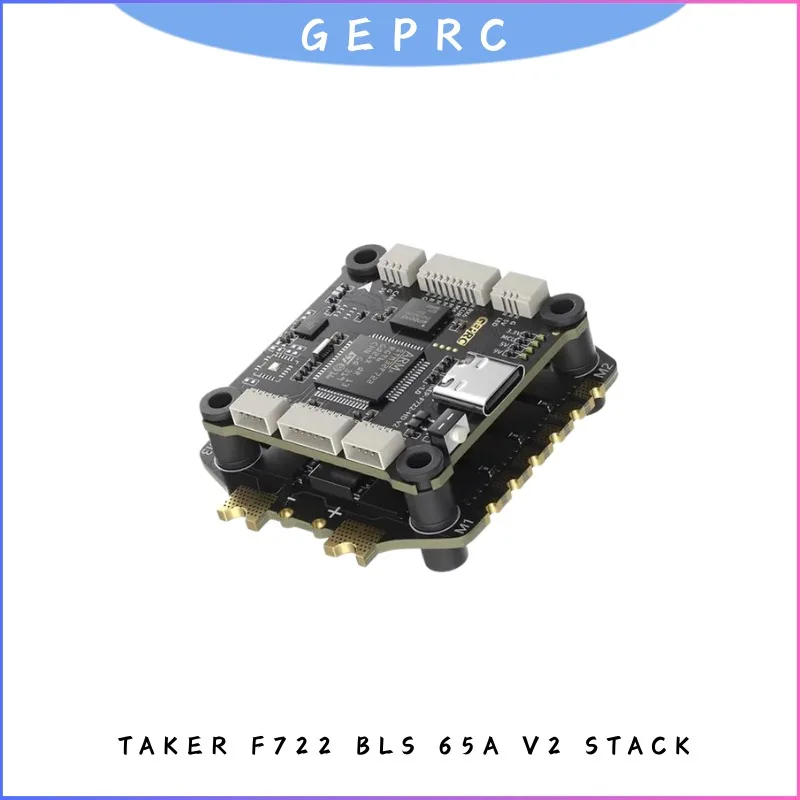 

GEPRC TAKER F722 V2 Flight Stack, F7 65A 4in1 ESC & Flight Controller with Black Box, Plug Play for Racing FPV Drone