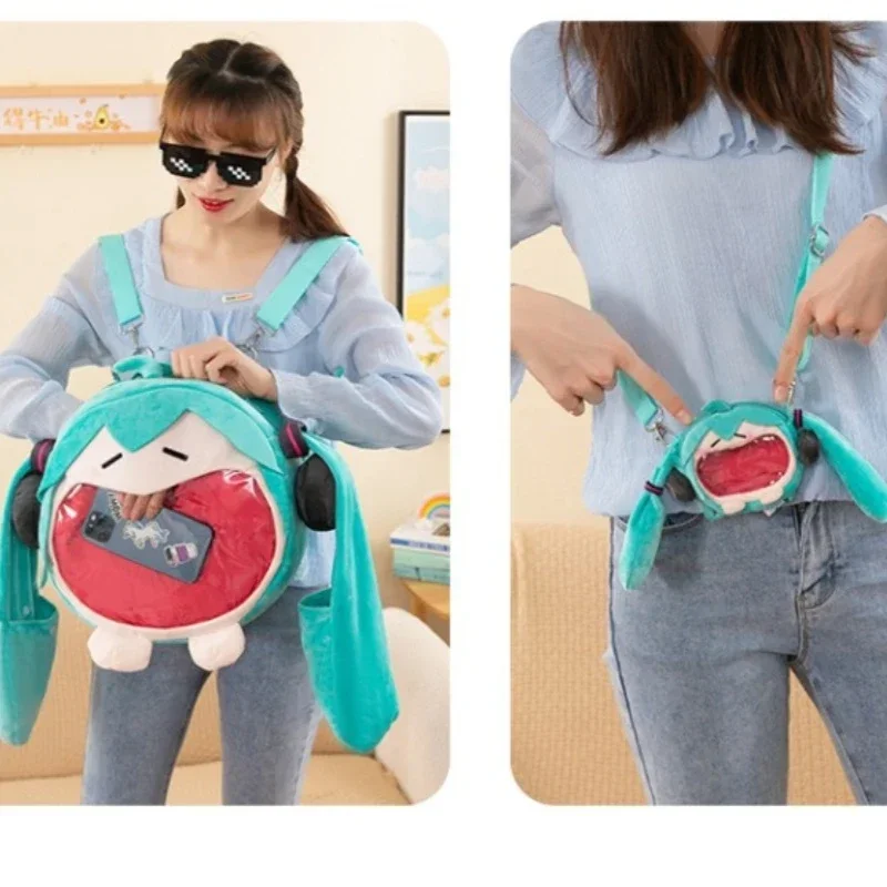 Hatsune Miku Series Cos Same Style Companion 35cm Toy Girl Shoulder Messenger Bag Anime Cartoon Wallet Daily Matching Gift