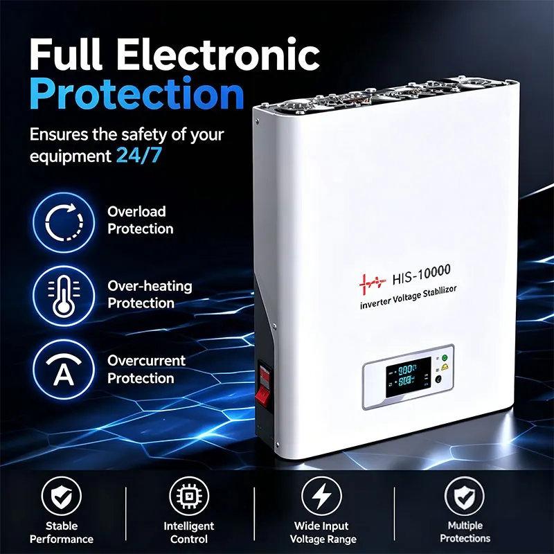 1KW 2KW 5KW 10KW Inverter Voltage Stabilizer for Home Industry 90-310V Input 220/230V Output High Precision Quick Response
