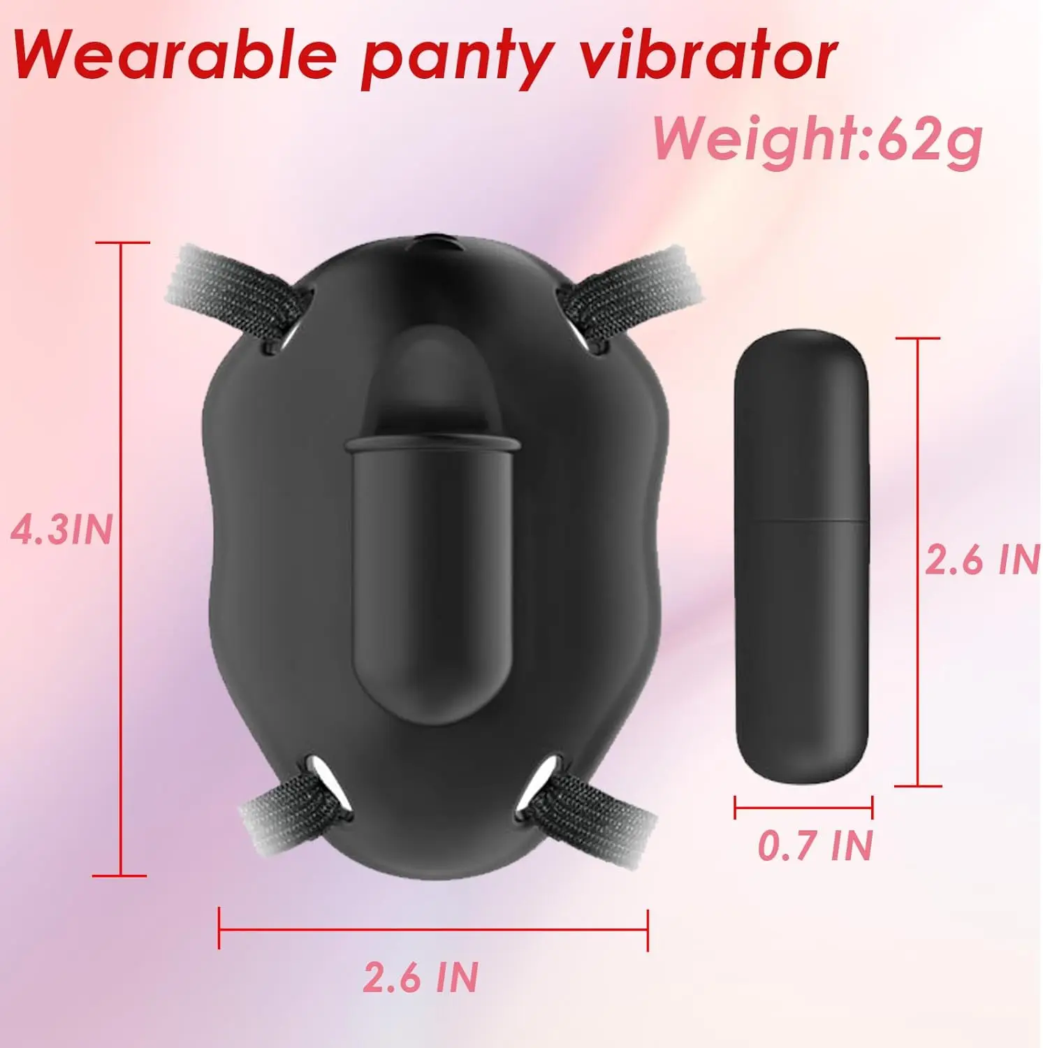 هزاز يمكن ارتداؤه، هزاز فراشة ناعم أنثى تهتز لباس داخلي صغير البظر مع متعة المهبل المزدوج 12 تعديل الاهتزاز #5