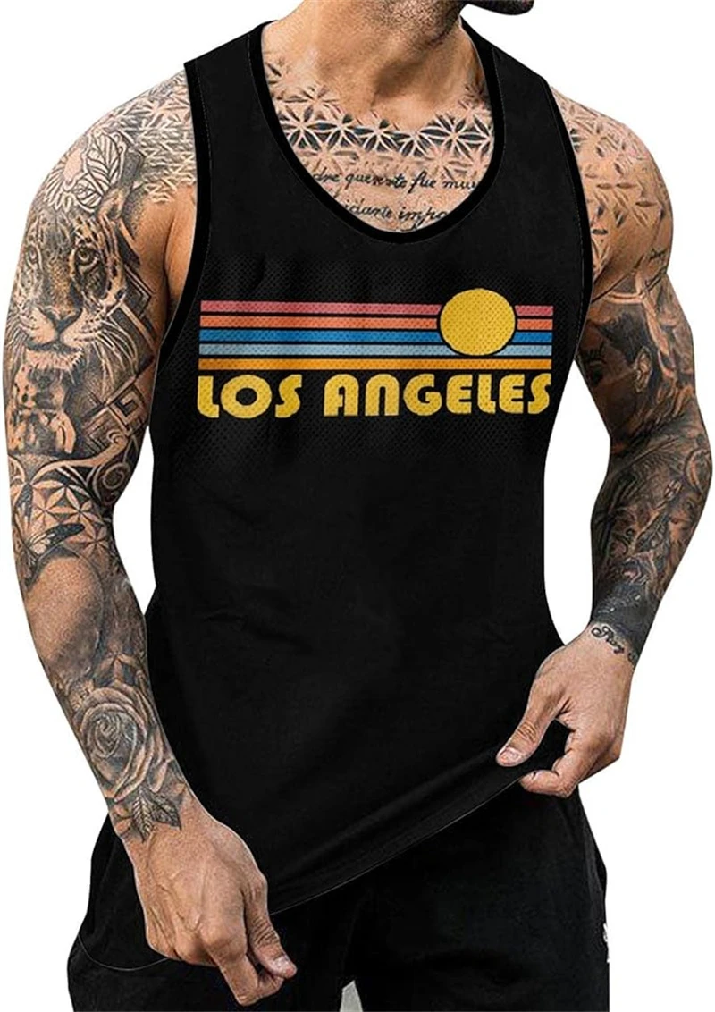 Team USA Basketball Vest Men's Basketball Tank Tops Sports Fitness Casual Breathable Sleeveless Graphic Shirt Fashion Men Vest image 4
