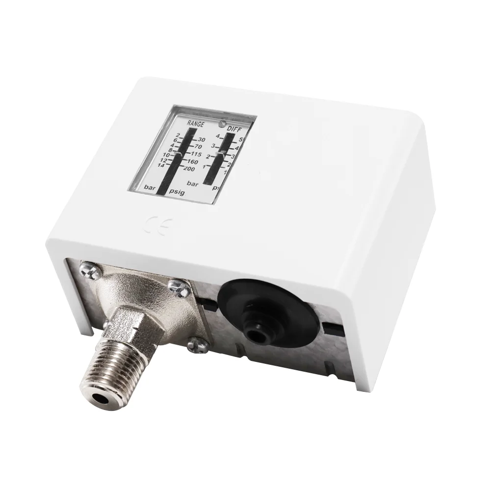 

NPT1/8 1/4 Автоматический переключатель давления Дифференциальный переключатель управления Система HVAC Запасные части для холодильника и кондиционера