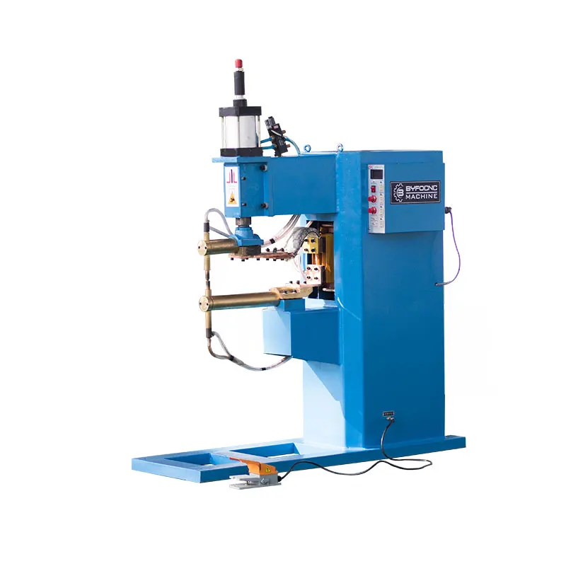 HVAC duct pneumatic spot welding machine for round pipe