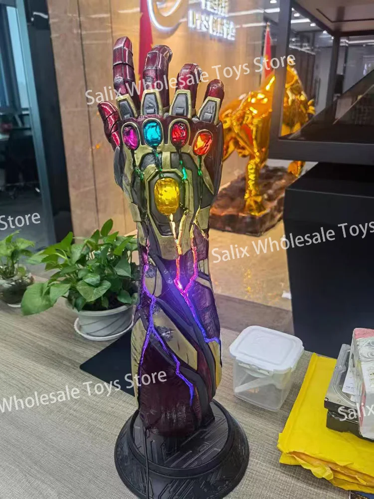 Superhero Ironman Thanos MK6 MK50 bust With LED Light GK Amine Figure statue Collectible Model home decoration customized