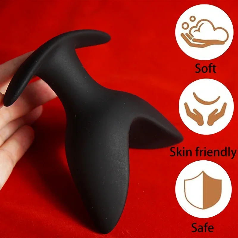 Ancora svasata ma dilatatore butt plug, giocattoli del sesso anale in silicone, plug anale largo aperto buttplug, espansione dell'espansore del culo dell'ano