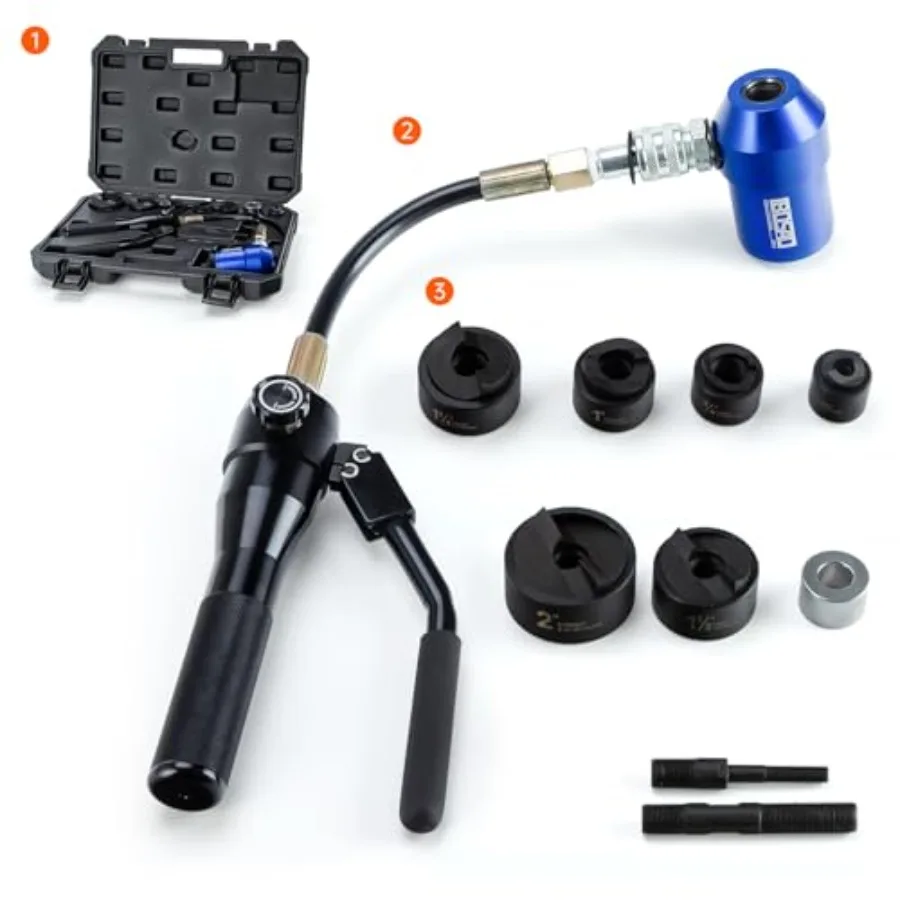 

Hydraulic Knockout Hole Punch Driver Kits 1/2 to 2 inch Electrical Conduit Hole Cutter Set KO Tool Kit Metal Sheet PuncherPunch