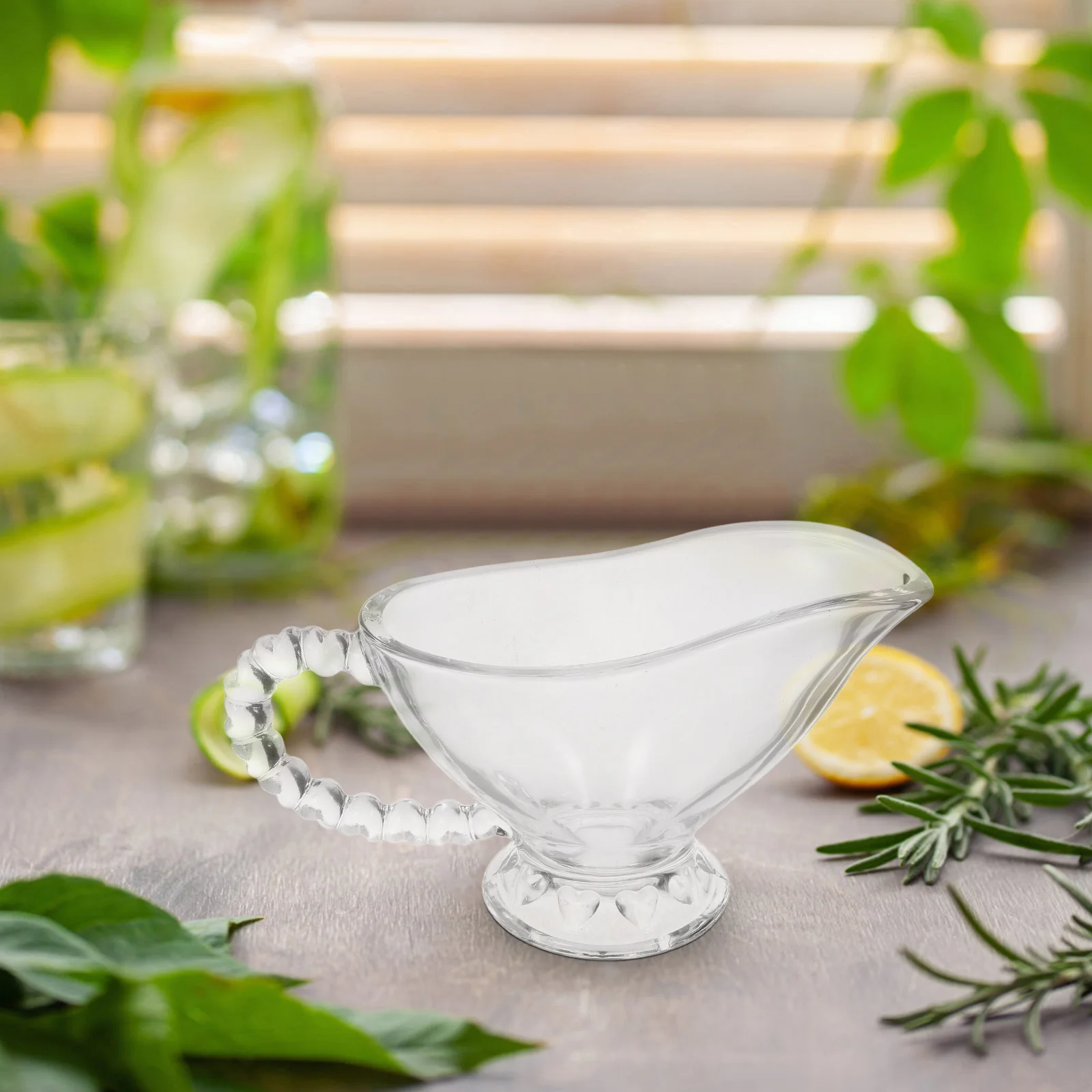 

Стеклянный кувшин для молока средней емкости Компактный прозрачный кувшин для сливок Многофункциональное использование для молочного кофе