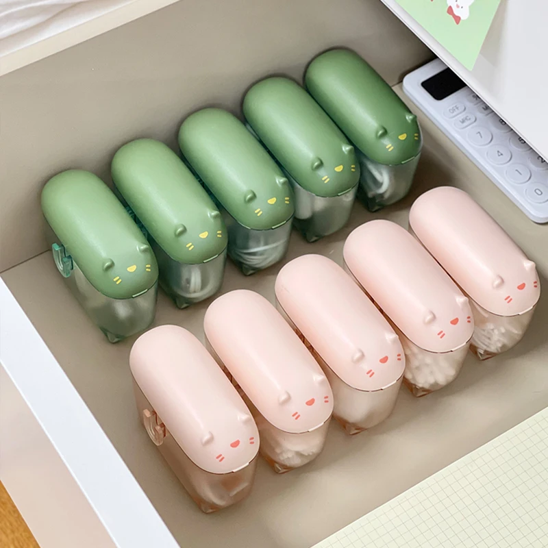 Kawaii Cat Cable Organizer Plastic Cute Desk Organizers Frosted  Mini jewelry Hairpin Portable Travel Desk Storage Box With Lids