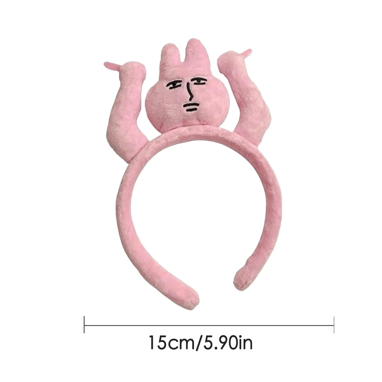 1-3PCS Headbands New Pink Bunny Hair Band Quirky Fun Plush Headband Grip Bangs Cute Photo Decoration Hair Bands Headdress image 3